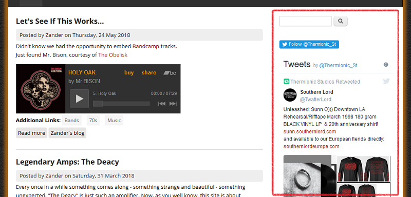 Twitter Feed Restored Twitter Feed Restored