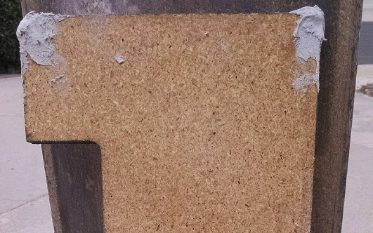 Cured Bondo ready for shaping Cured Bondo ready for shaping